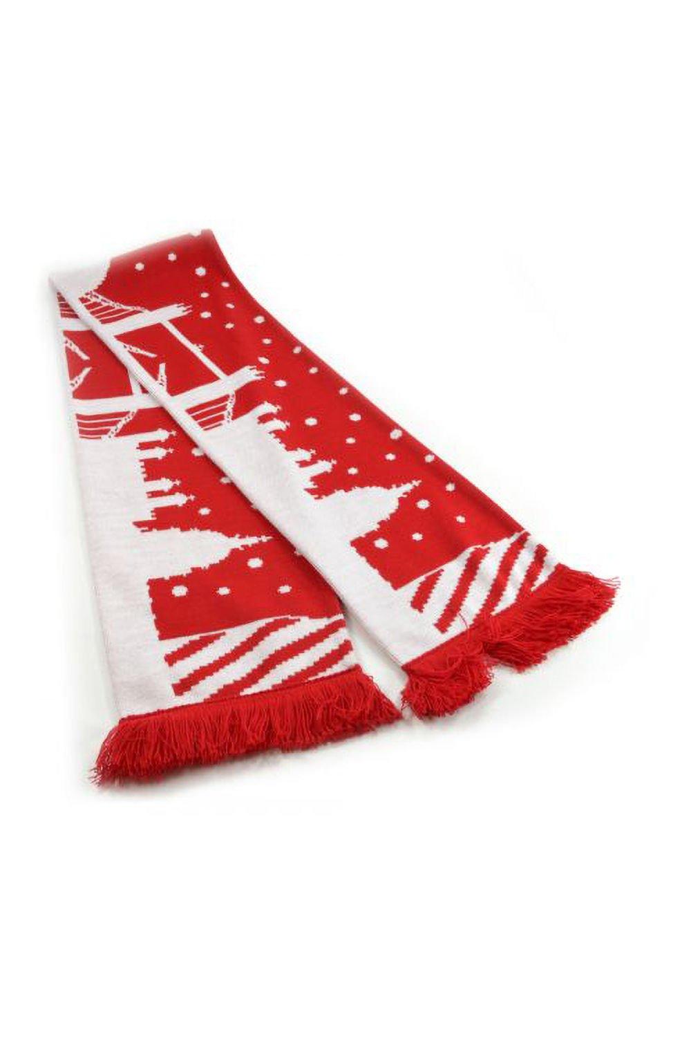 Рождественский шарф Тауэрского моста Universal Textiles, красный жаккардовый шарф h