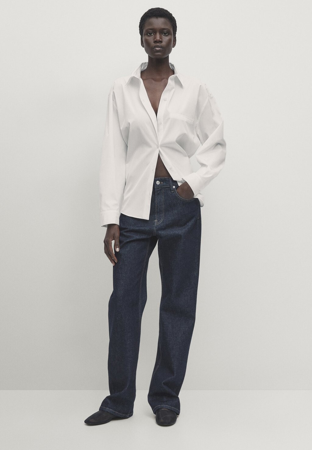 

Рубашка Massimo Dutti, белый
