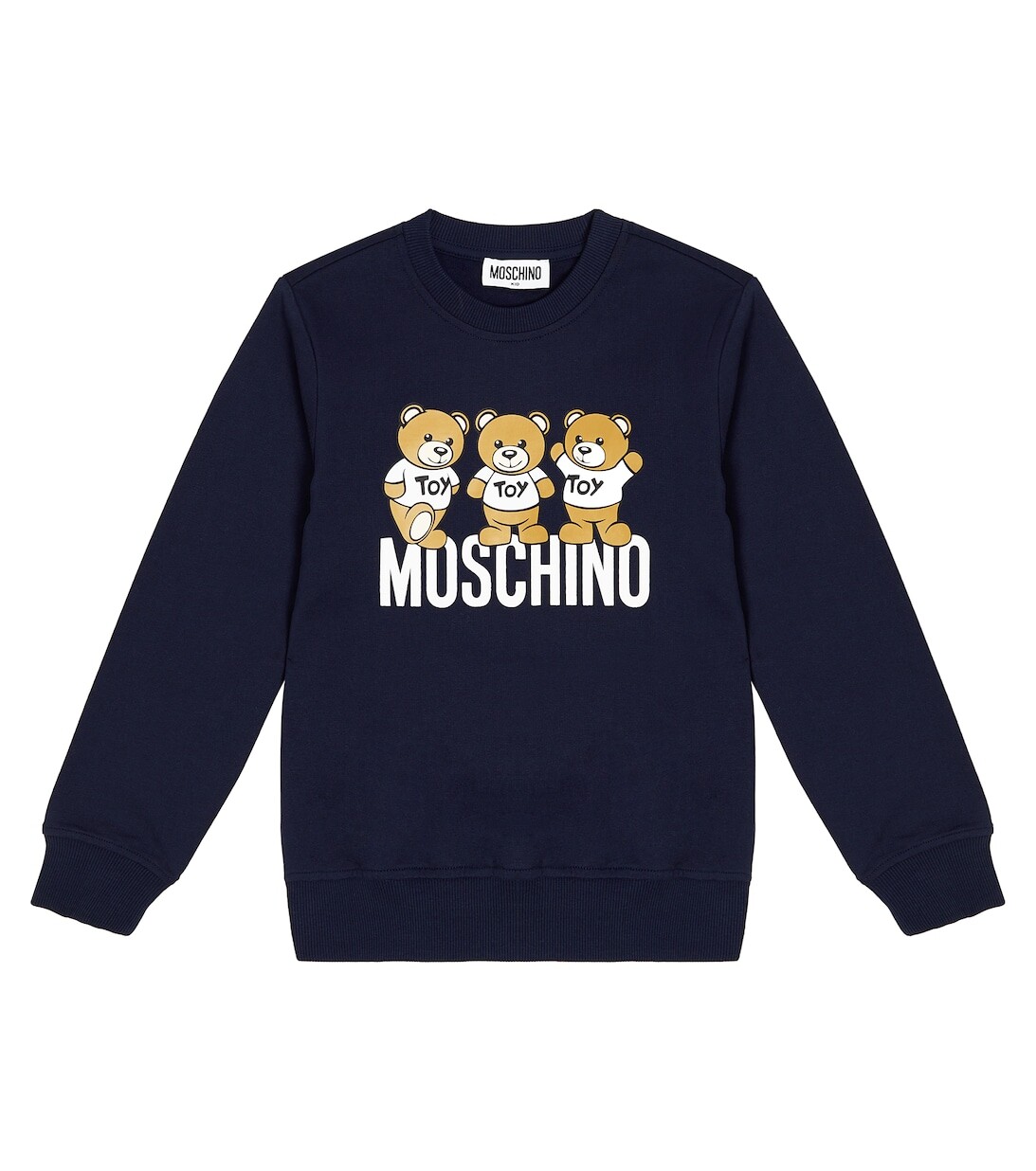 

Толстовка из хлопкового джерси с логотипом Moschino, синий