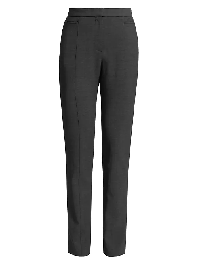 

Прямые брюки из смесовой шерсти Toteme, цвет charcoal melange