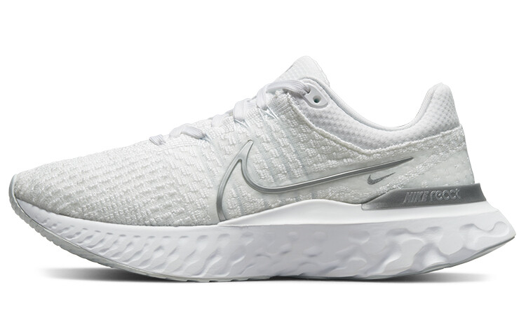 

Кроссовки женские Nike React Infinity Run Flyknit 3, белый металлик / серебристый