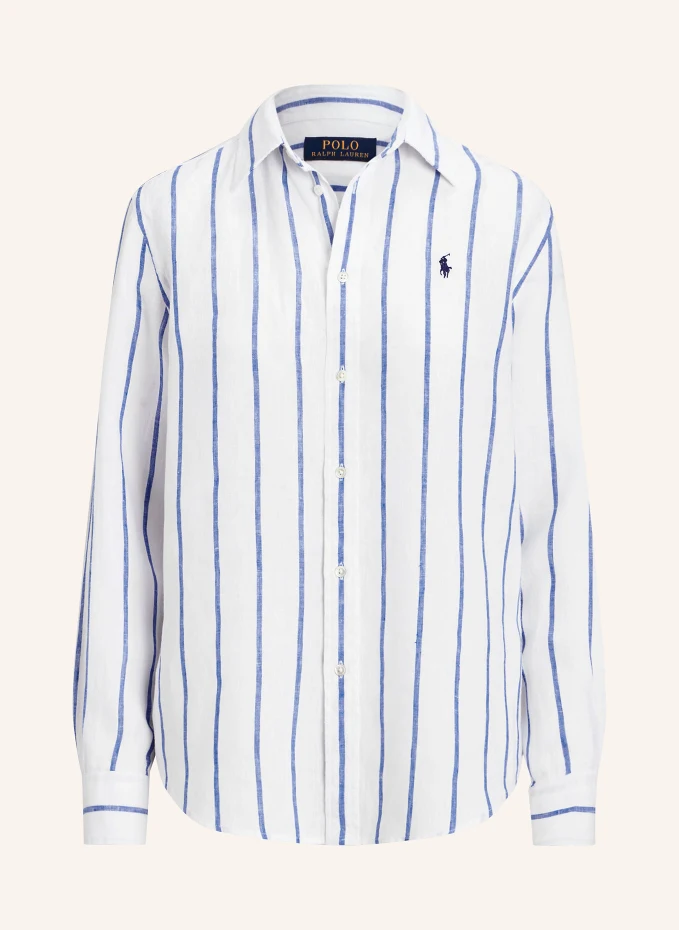

Льняная блузка-рубашка Polo Ralph Lauren, белый