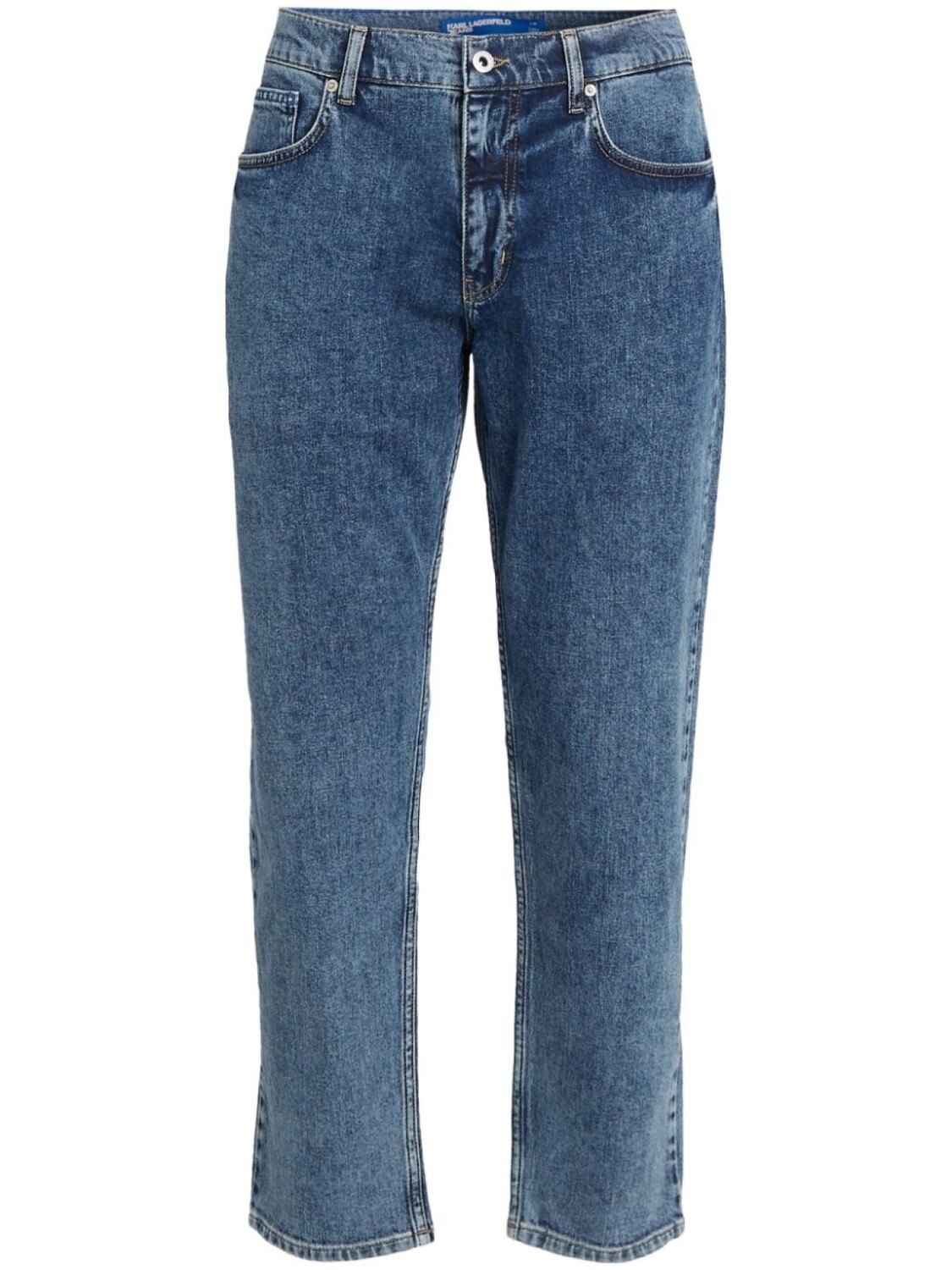 

Karl Lagerfeld Jeans зауженные джинсы с нашивкой-логотипом, синий
