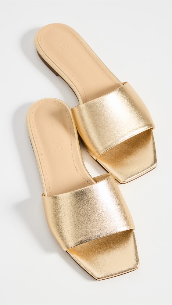 

Сандалии AEYDE Anna Laminated Nappa Leather Gold, золотой