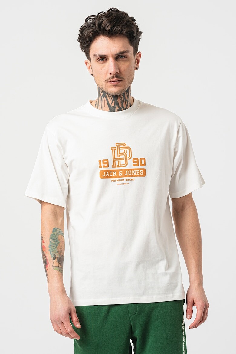 

Футболка с овальным вырезом и принтом Jack & Jones, оранжевый