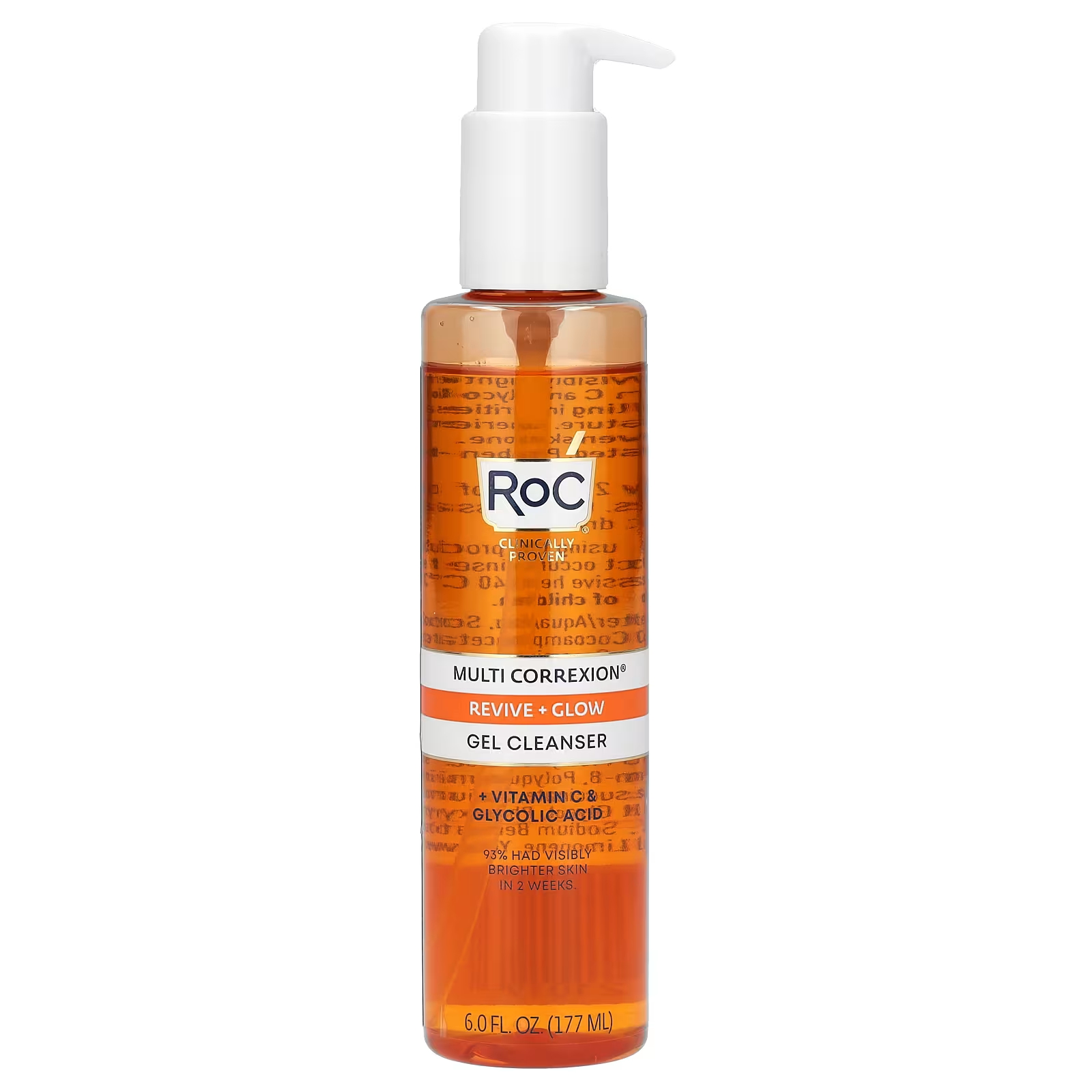 RoC Multi Correxion Revive + очищающий гель для сияния + витамин С и гликолевая кислота, 6 жидких унций (177 мл)