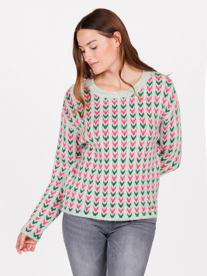 

Свитер KEY LARGO Maize, цвет Grau/Pink/Grün