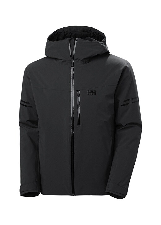

Черное мужское пальто с прямым воротником Helly Hansen