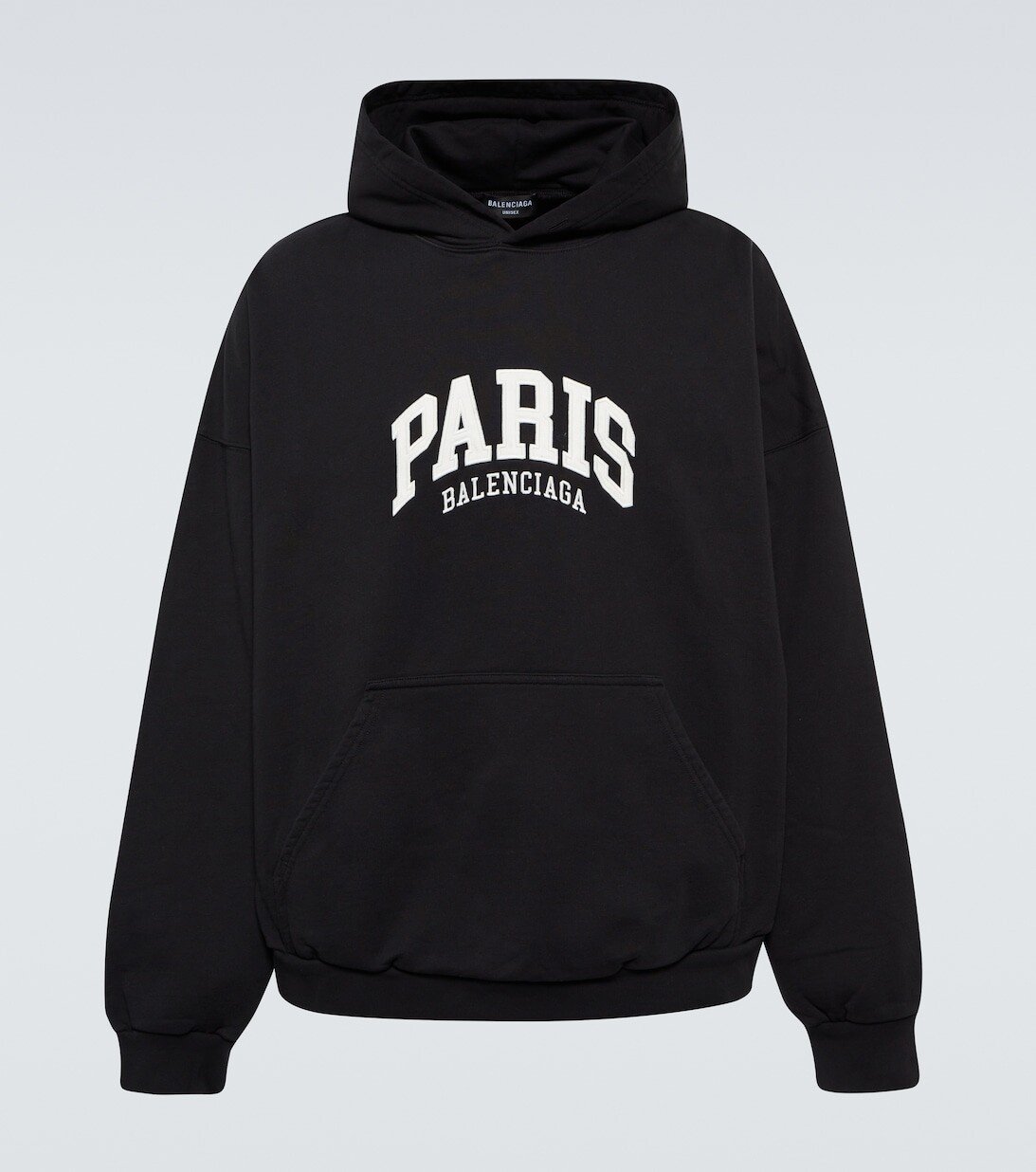 

Худи из хлопкового джерси Cities Paris Balenciaga, черный