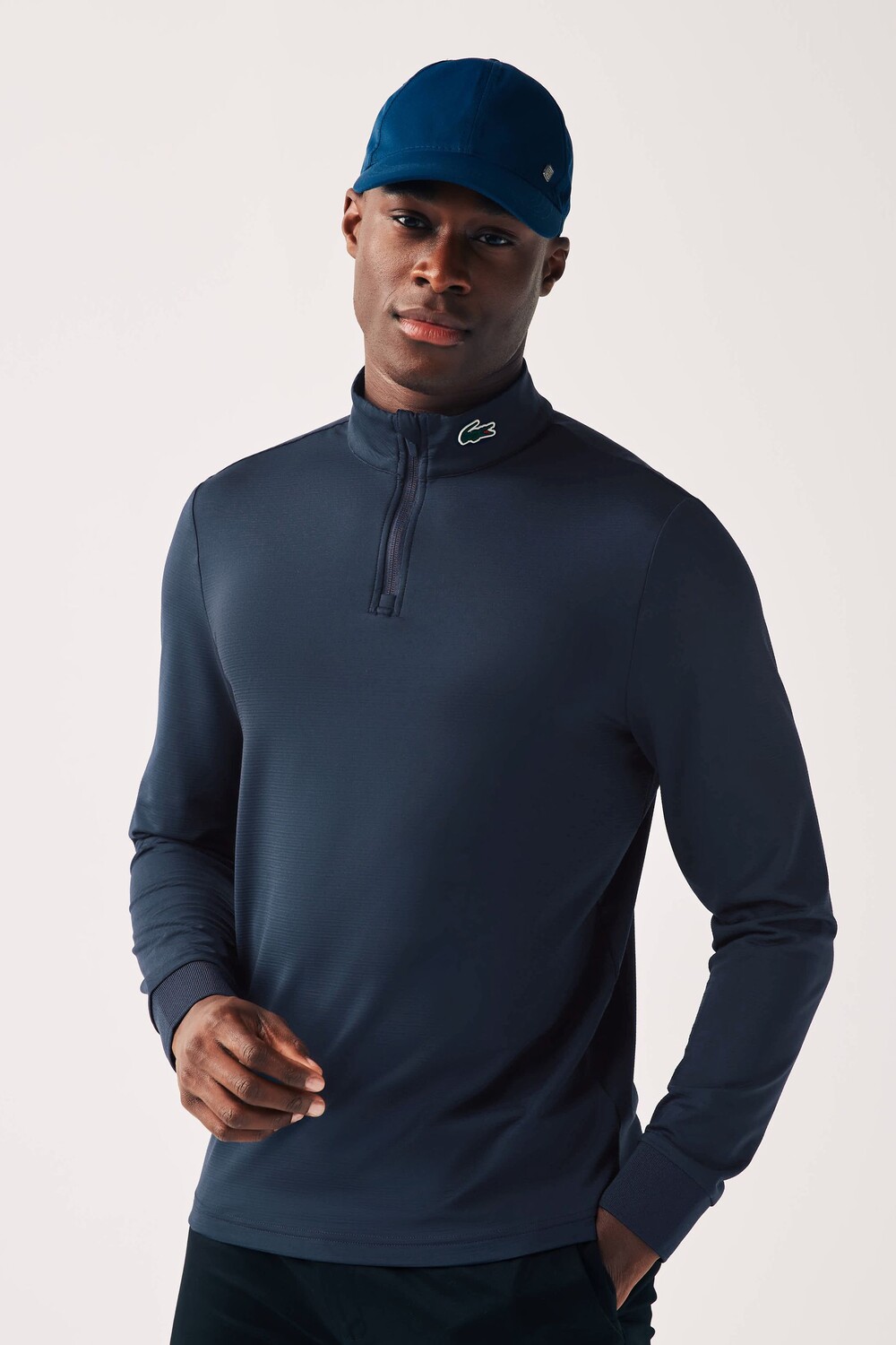

Ультрасухая эластичная толстовка с высоким воротником Lacoste, синий