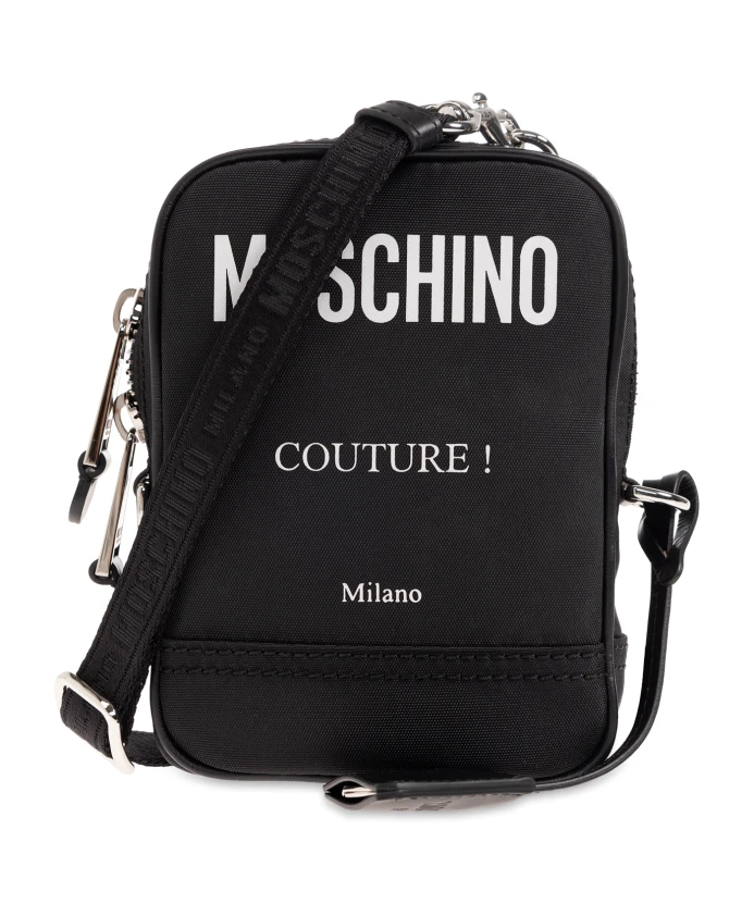 

Сумка через плечо с логотипом Moschino, черный