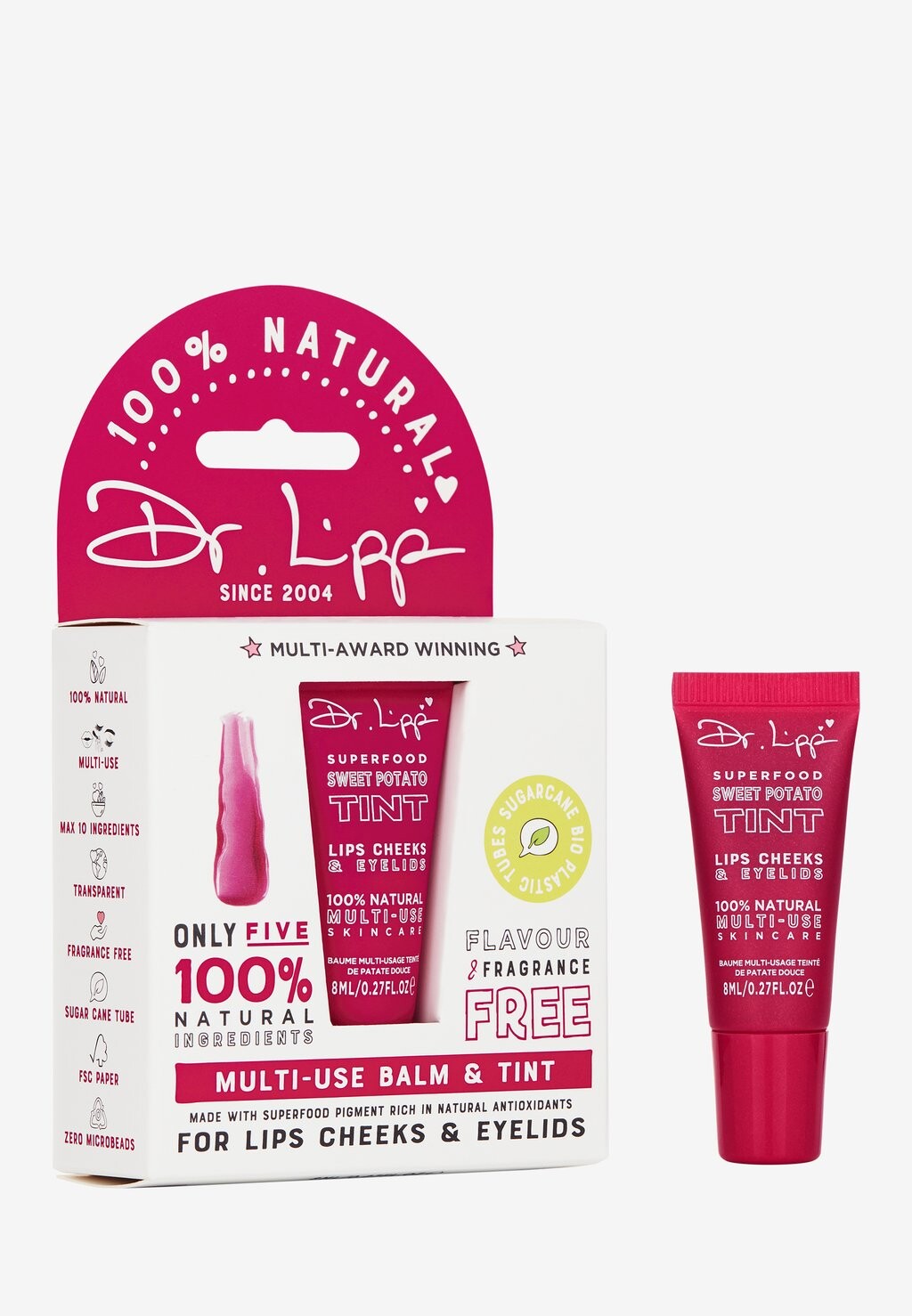 

Бальзам для губ SUPERFOOD COLOUR TINT Dr. Lipp, розовый