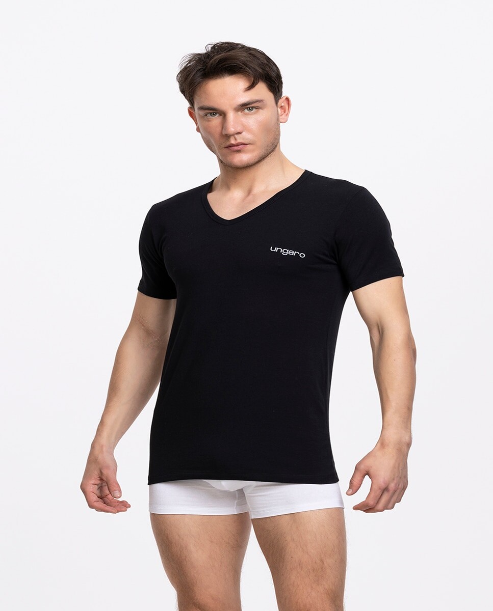 

Мужская черная майка с короткими рукавами Ungaro, черный