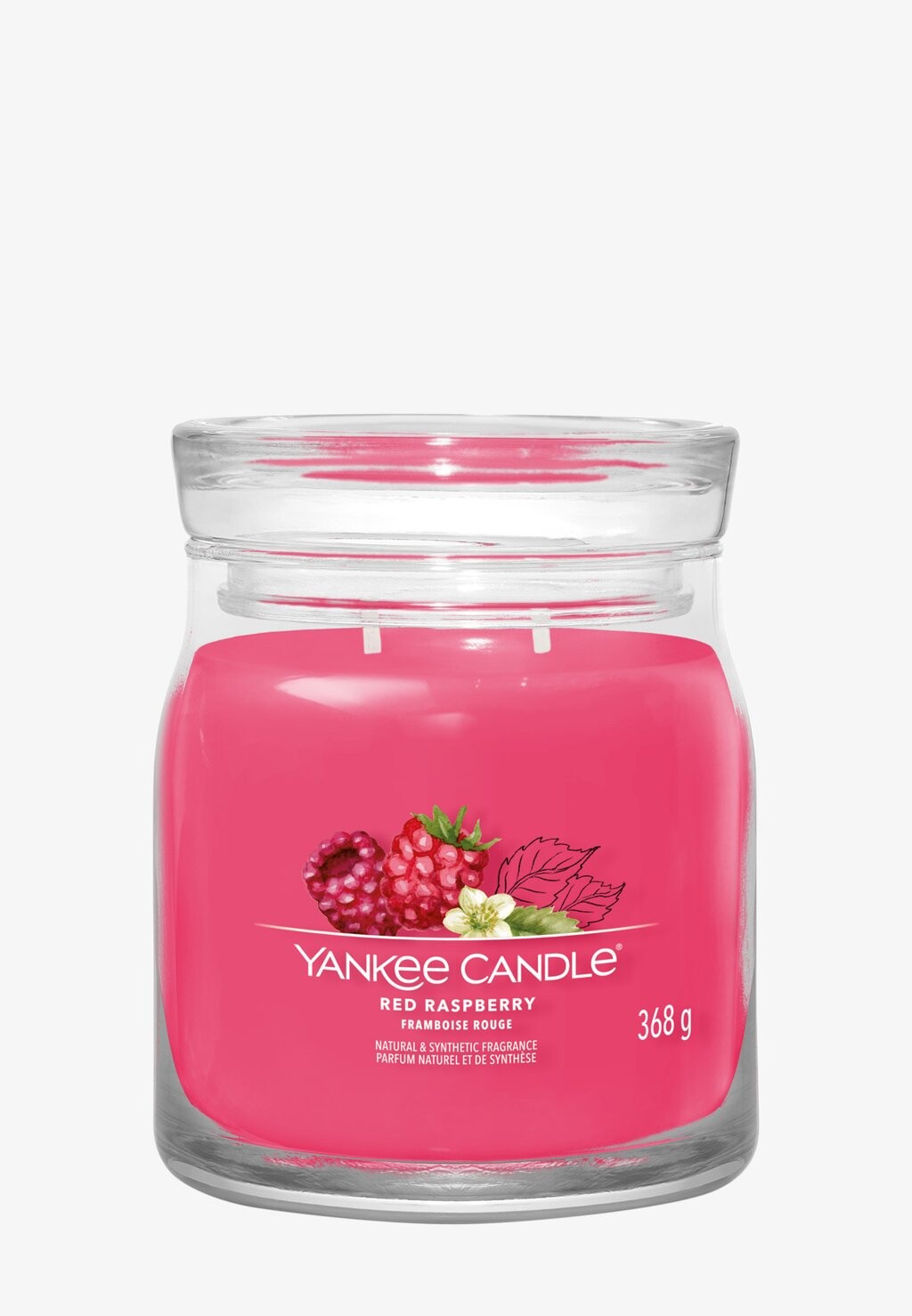 

Ароматическая свеча Signature Medium Jar Red Raspberry Yankee Candle, красный