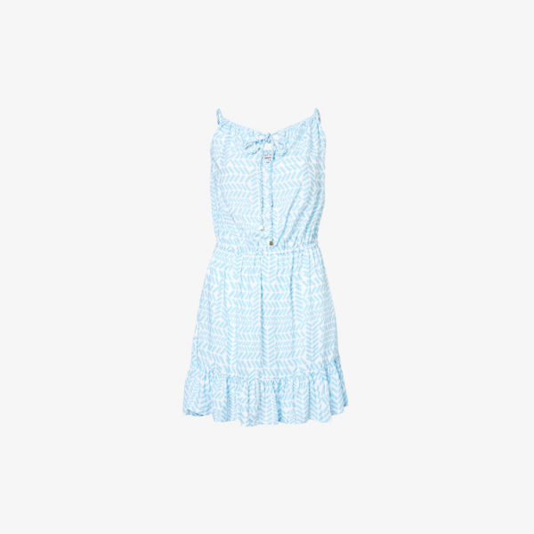 цена Тканое платье мини zanzibar с геометричным принтом Heidi Klein, цвет prt