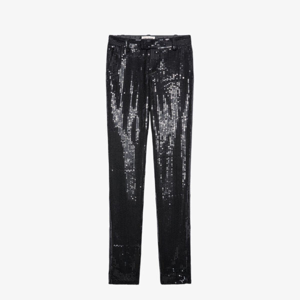

Брюки Prune из эластичной смесовой ткани с пайетками Zadig&Voltaire, цвет noir