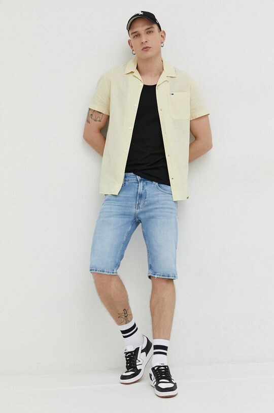 

Рубашка из смесового льна Tommy Jeans, желтый