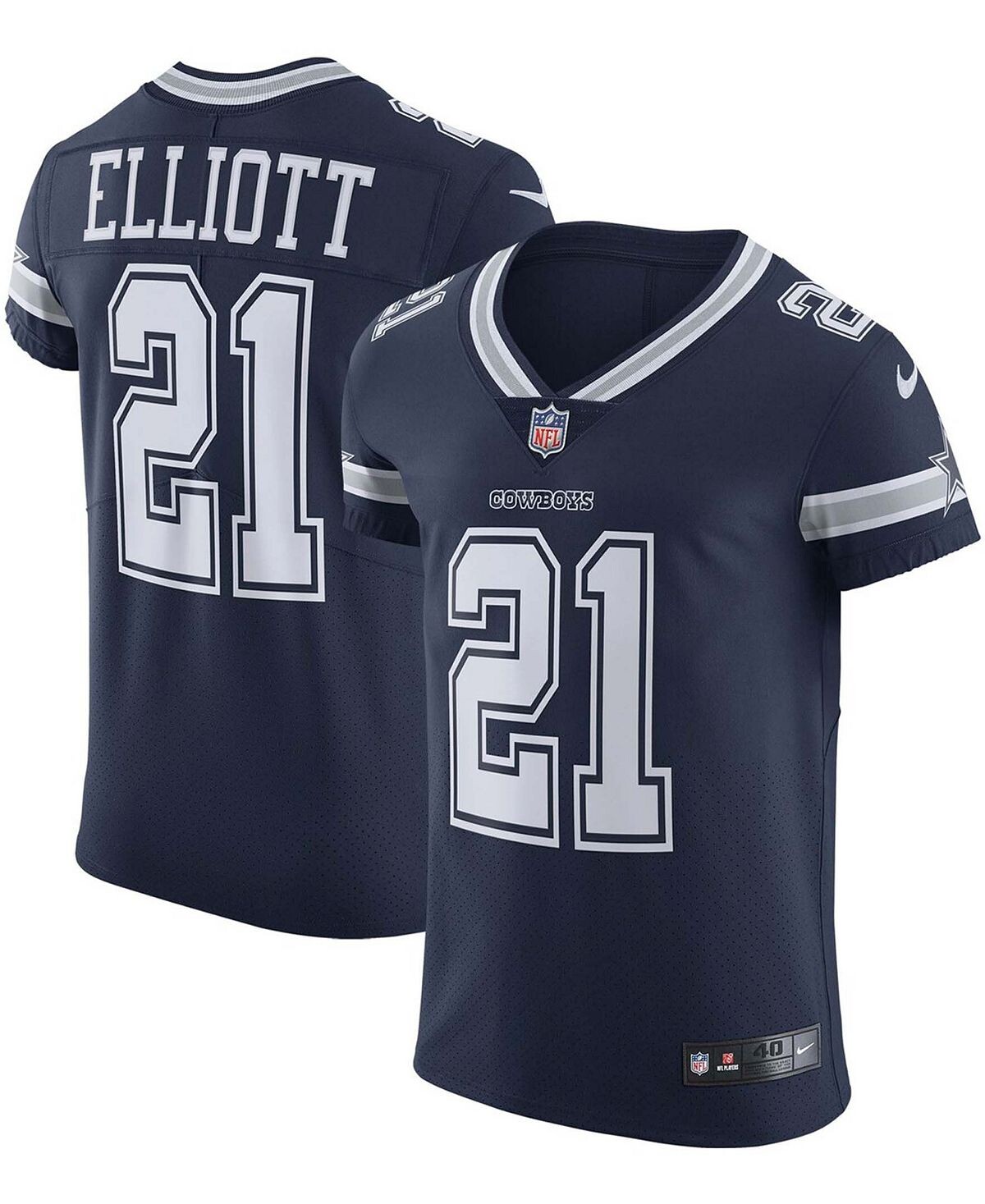 

Мужская темно-синяя майка Ezekiel Elliott Dallas Cowboys Vapor Elite Nike
