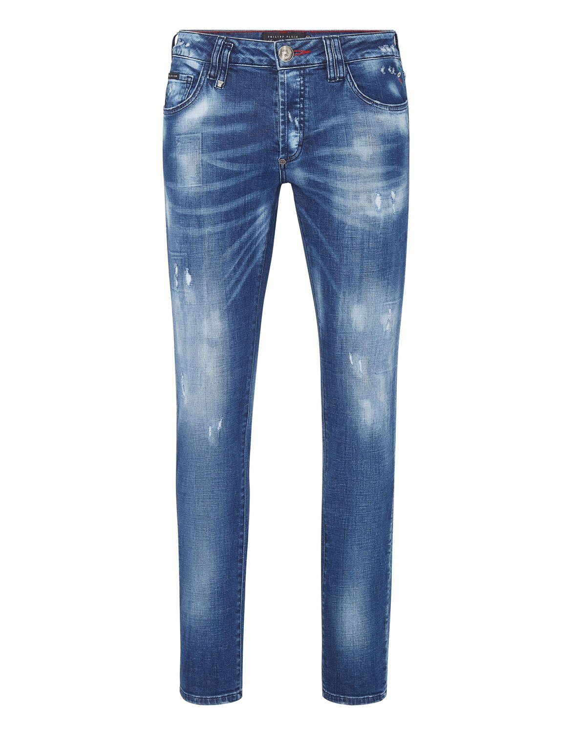 

Джинсовые брюки супер прямого кроя Philipp Plein, цвет Blue Shark
