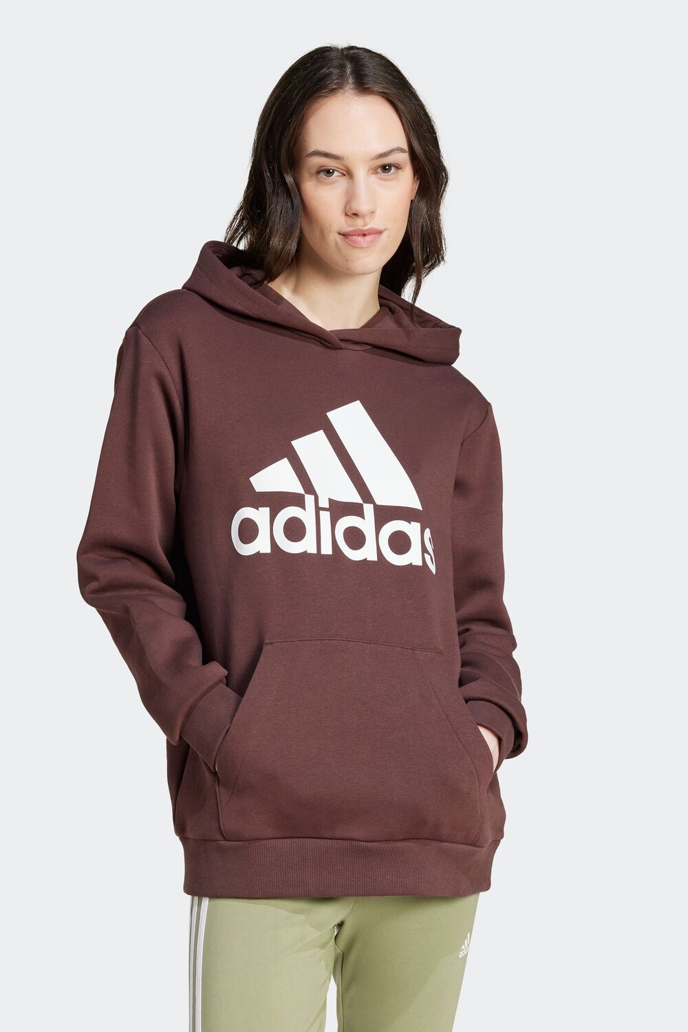 

Толстовка с капюшоном и большим логотипом Adidas Adidas Originals, коричневый