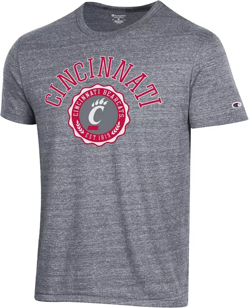 

Мужская серая футболка Champion Cincinnati Bearcats Triblend