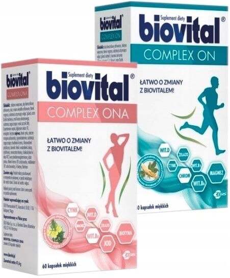 

Biovital, Комплекс, Витамины, минералы, он и она, 2x60 мл