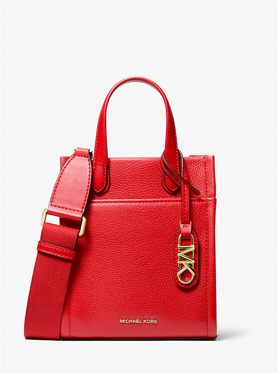 

Очень маленькая сумка через плечо Gigi из шагреневой кожи Michael Kors, красный
