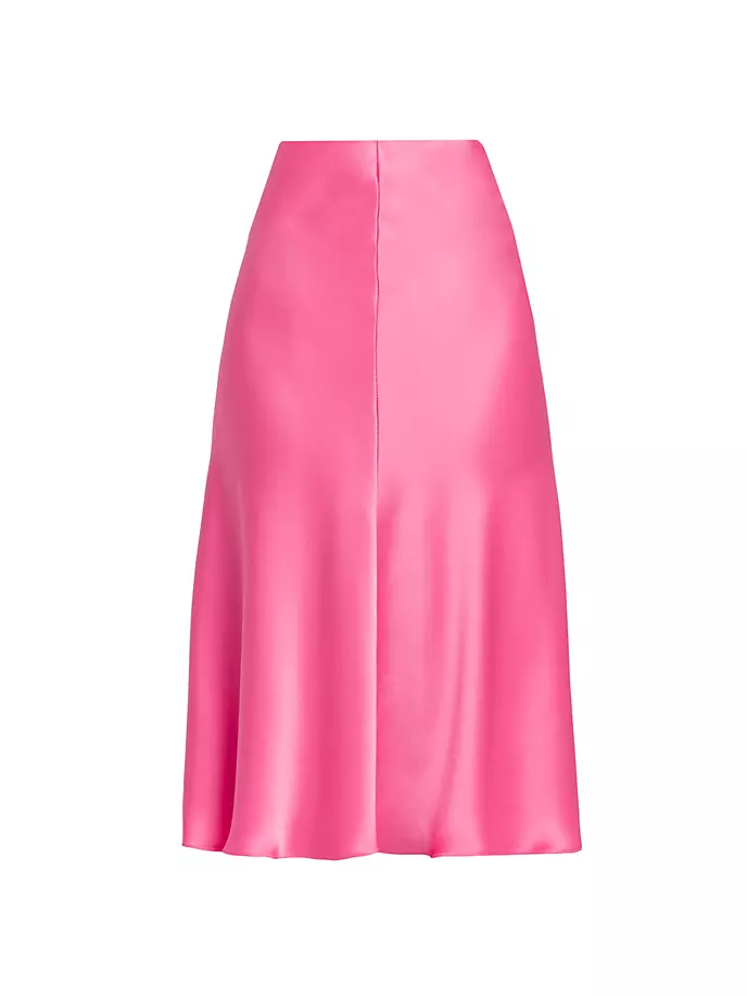 Атласная юбка длиной до колена Stella Mccartney, ярко-розовый юбка пачка длиной до колена next розовый