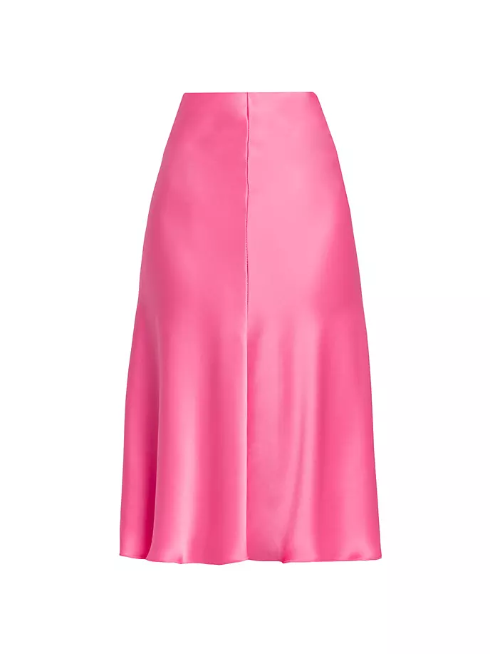 

Атласная юбка длиной до колена Stella Mccartney, ярко-розовый