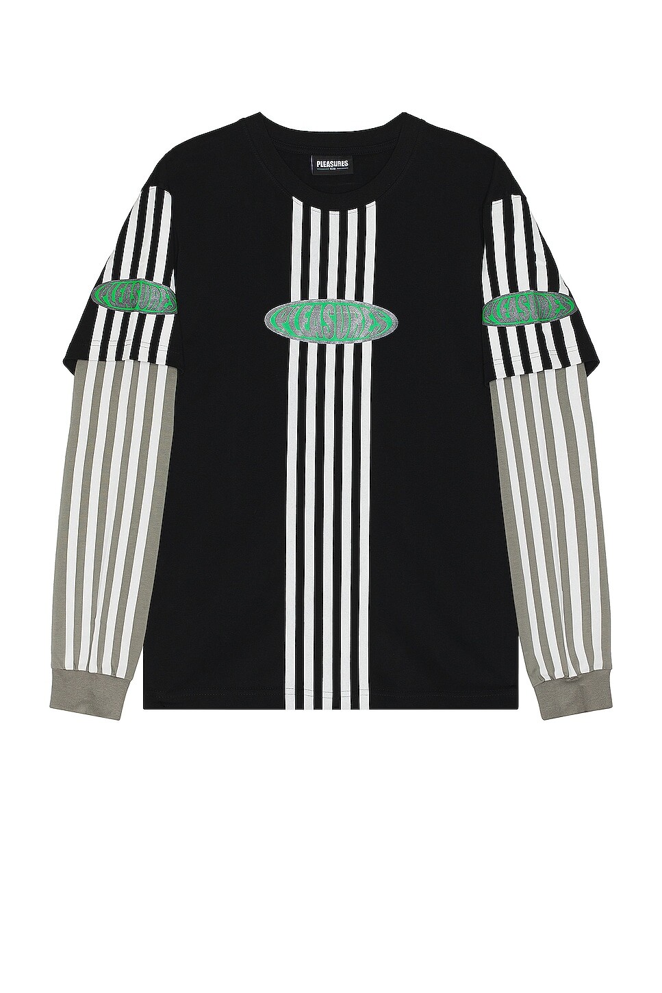 

Футболка Pleasures Faux Layered Long Sleeve, черный