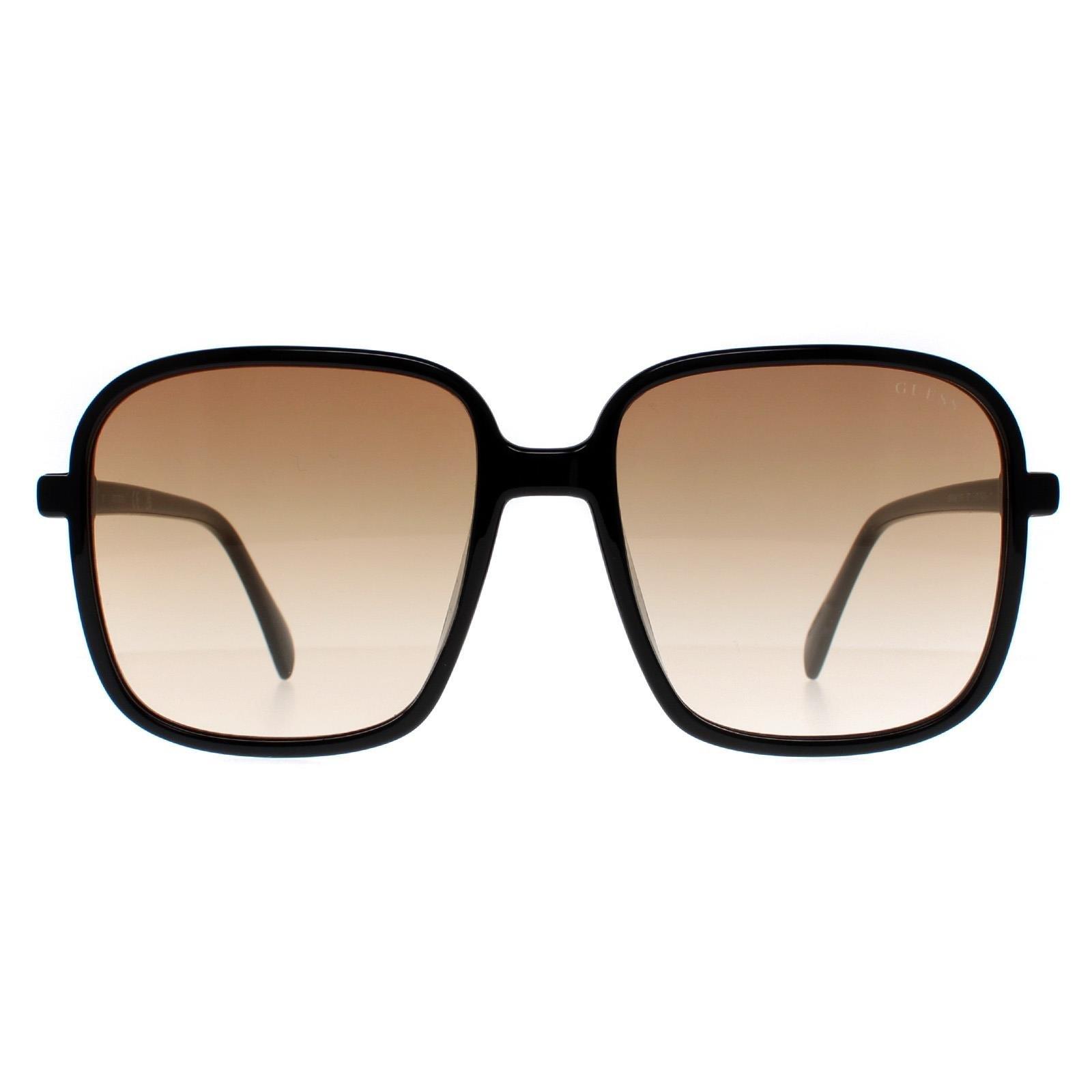 Квадратный черно-коричневый градиент GF6146 Guess, черный солнцезащитные очки квадратные оправа пластик коричневый