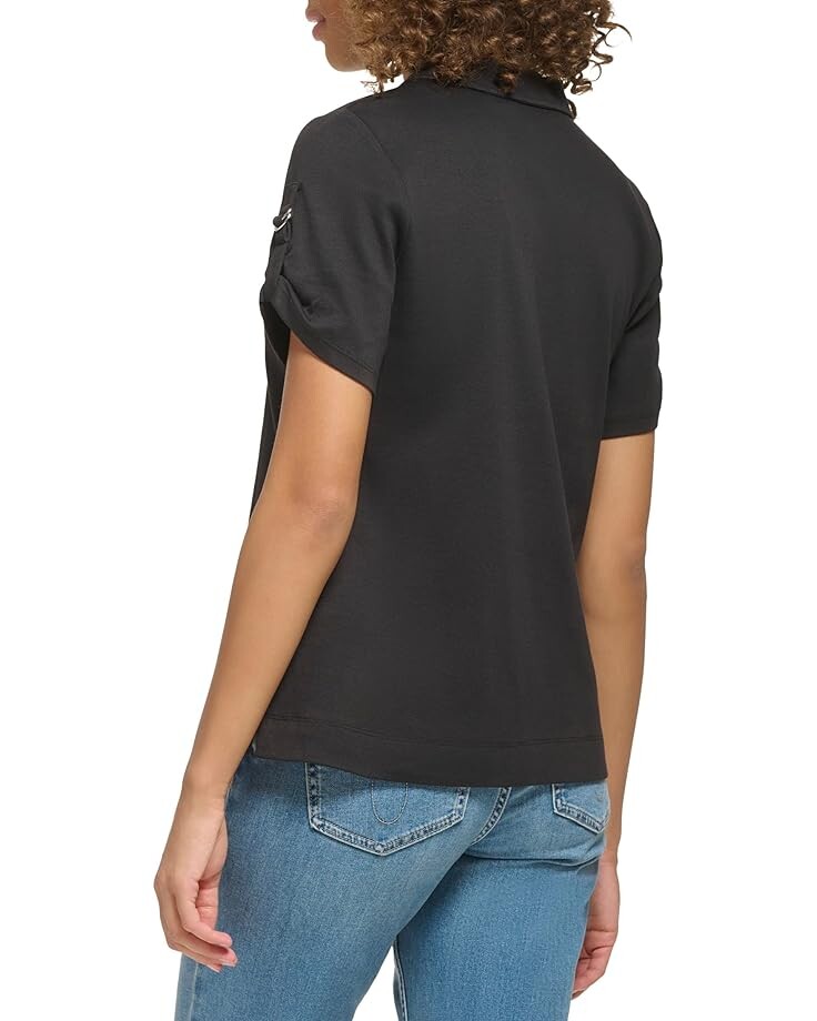 

Поло Calvin Klein Short Sleeve D-Ring Polo, черный