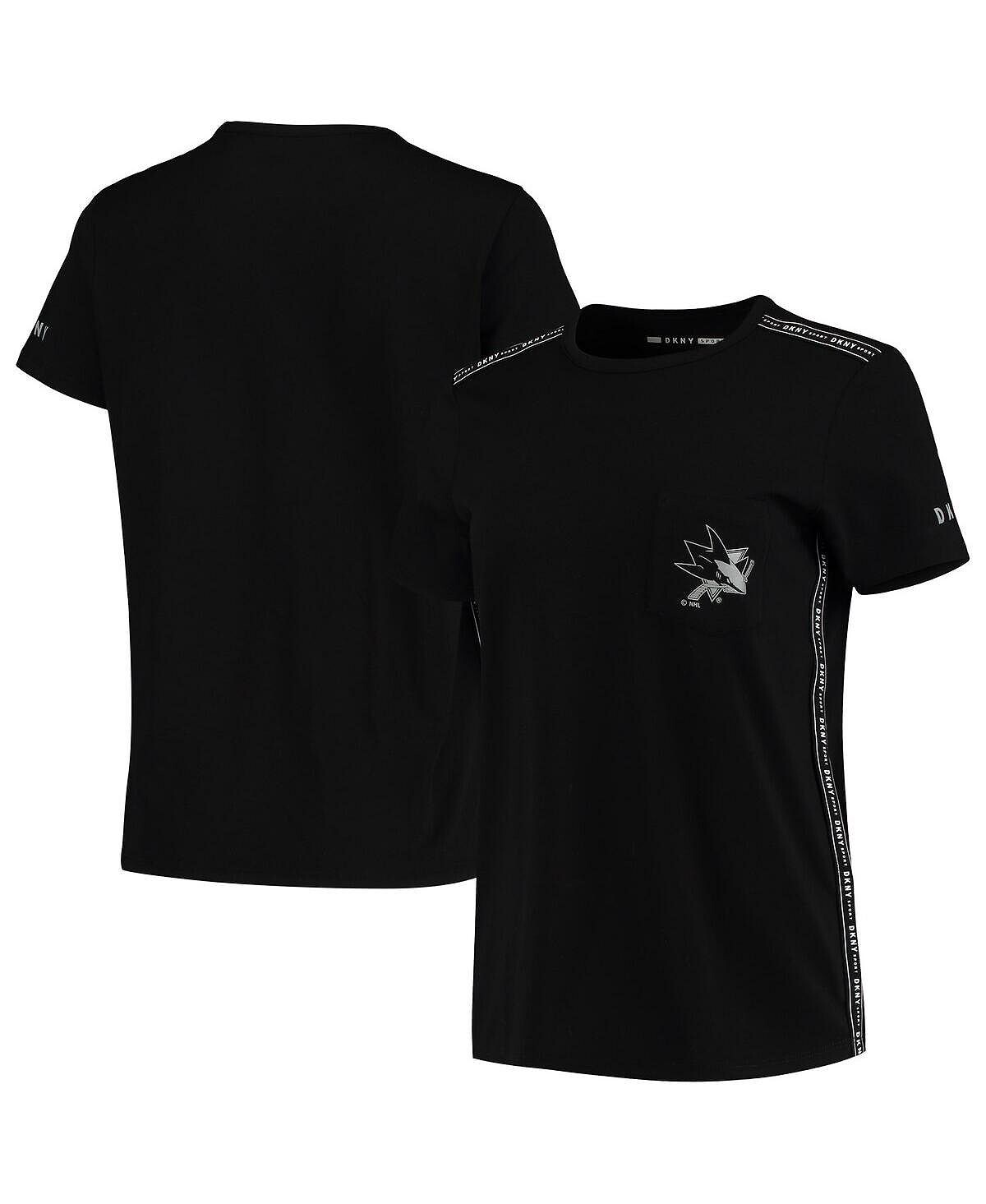

Черная женская футболка San Jose Sharks Donna Sporty Tri-Blend DKNY, черный