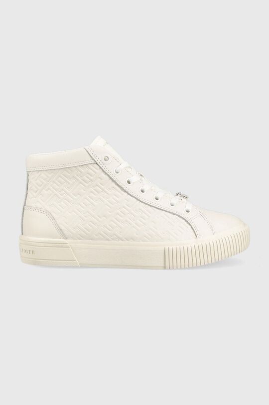 

Кожаные кроссовки TH MONOGRAM LEATHER SNEAKER HIGH Tommy Hilfiger, бежевый