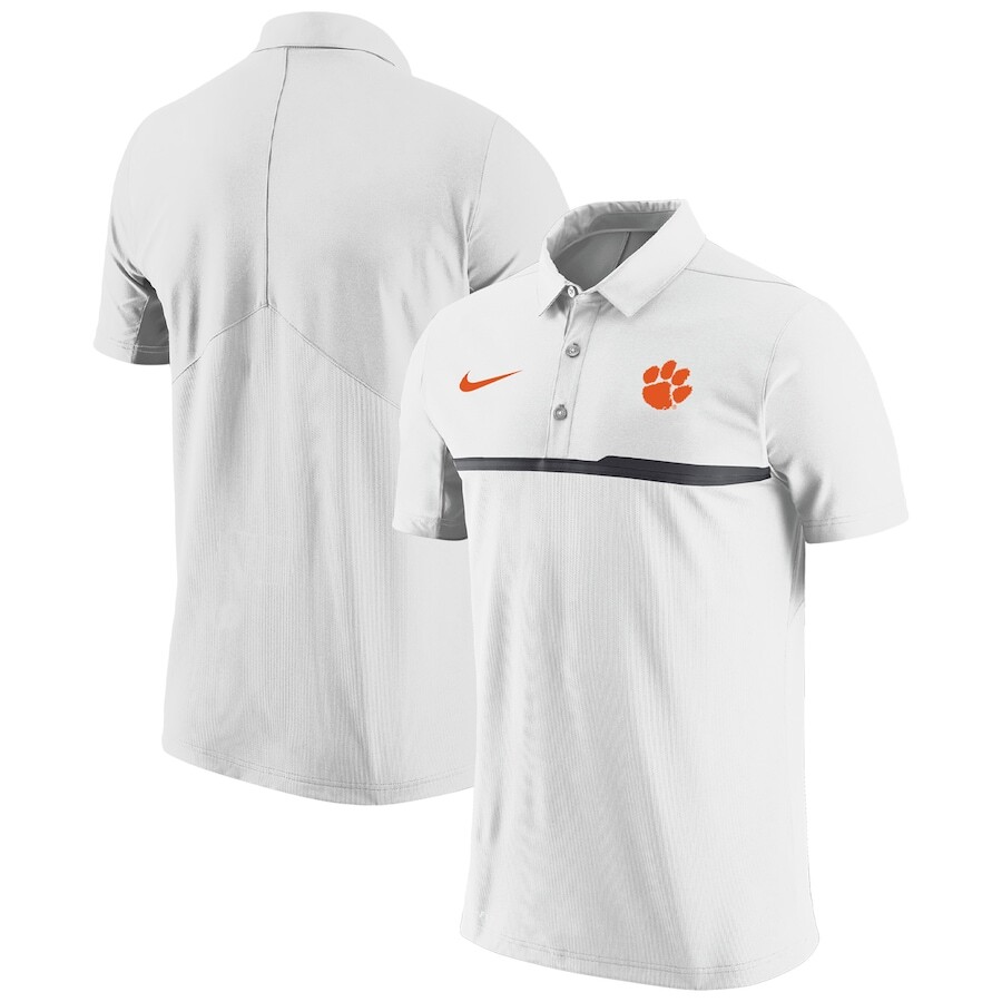 

Поло с коротким рукавом Nike Clemson Tigers, белый
