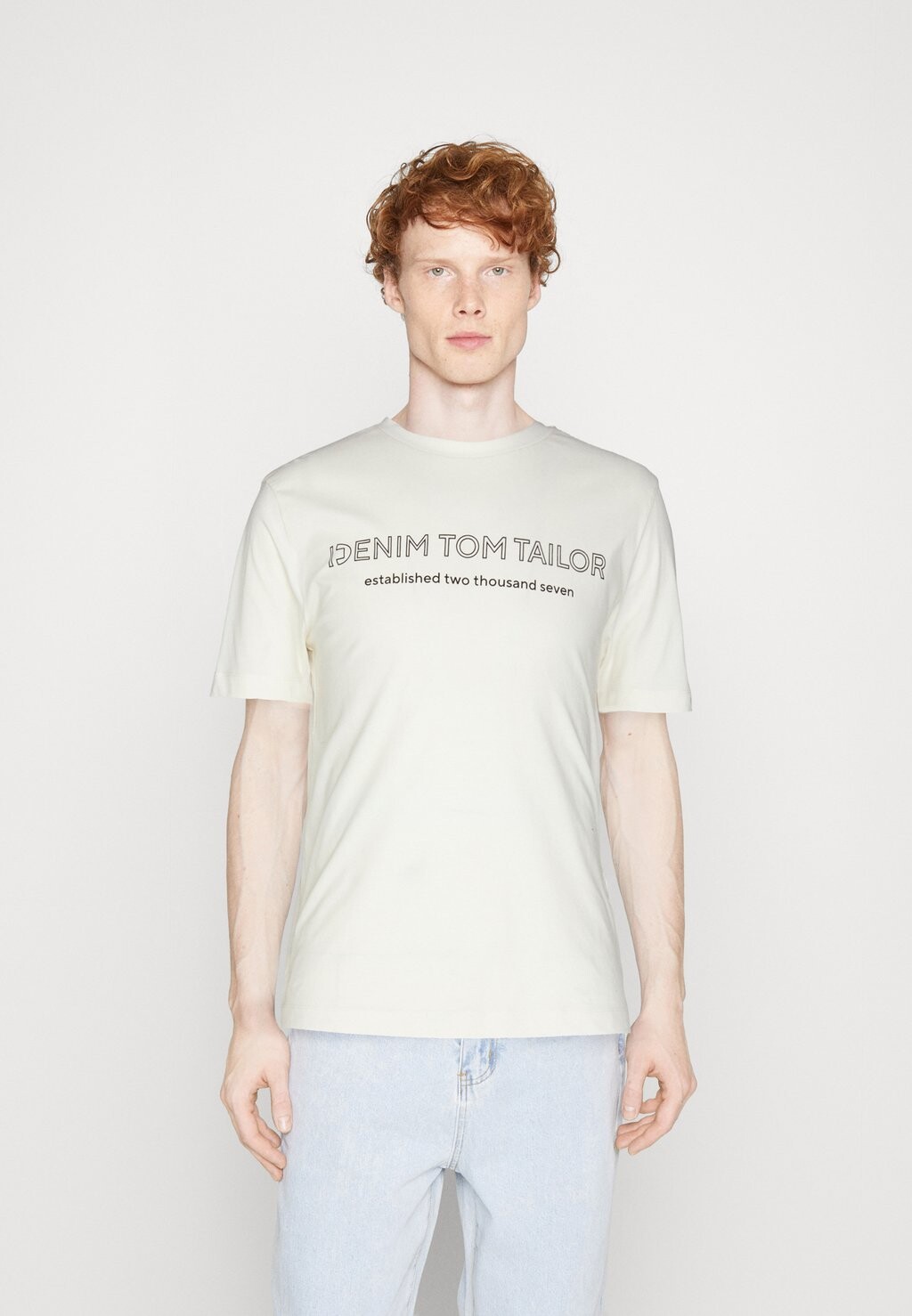 

Футболка с принтом Tom Tailor, шерсть белая, Белый