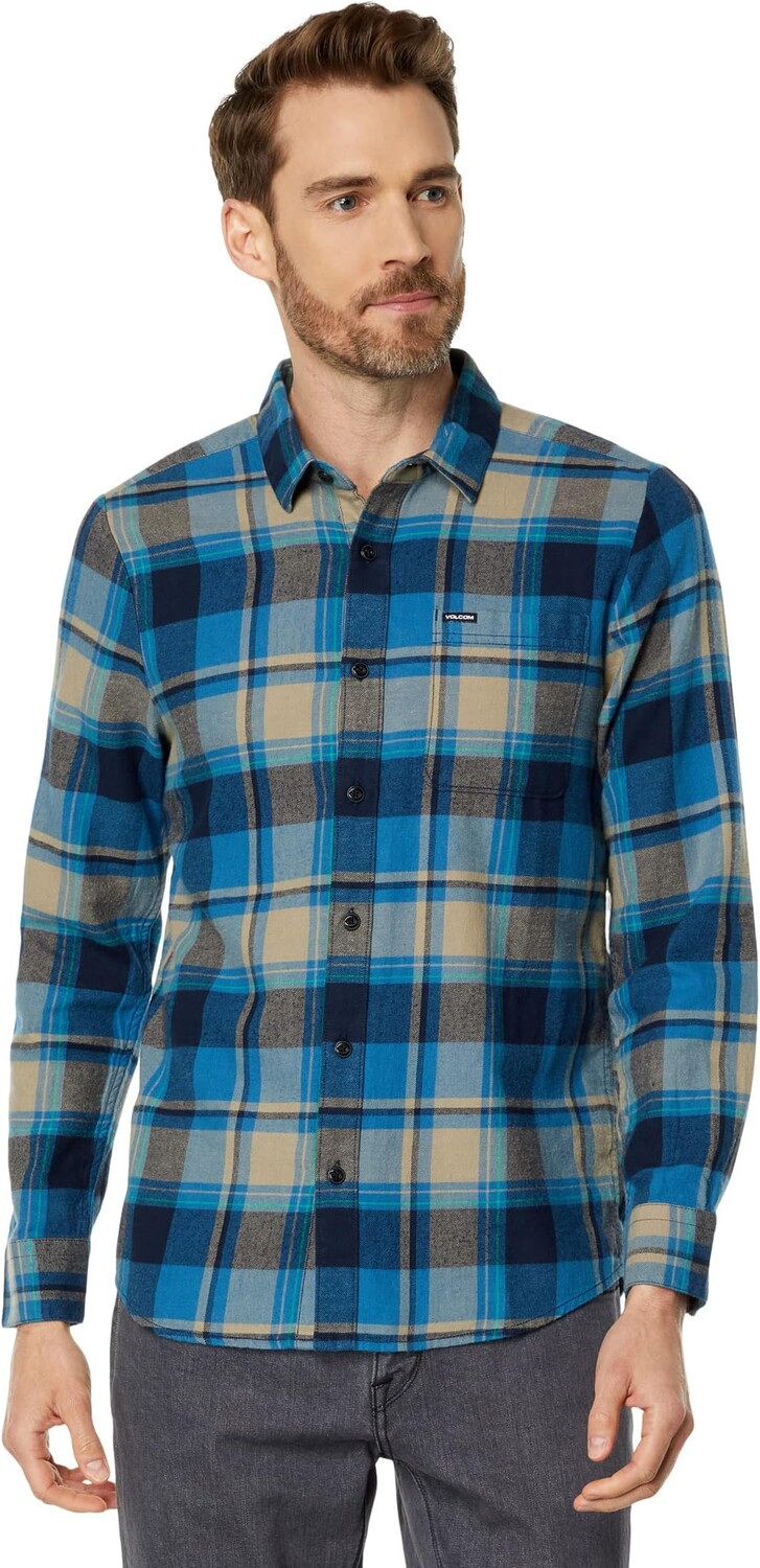 

Рубашка Caden Plaid Long Sleeve Volcom, цвет Navy 1
