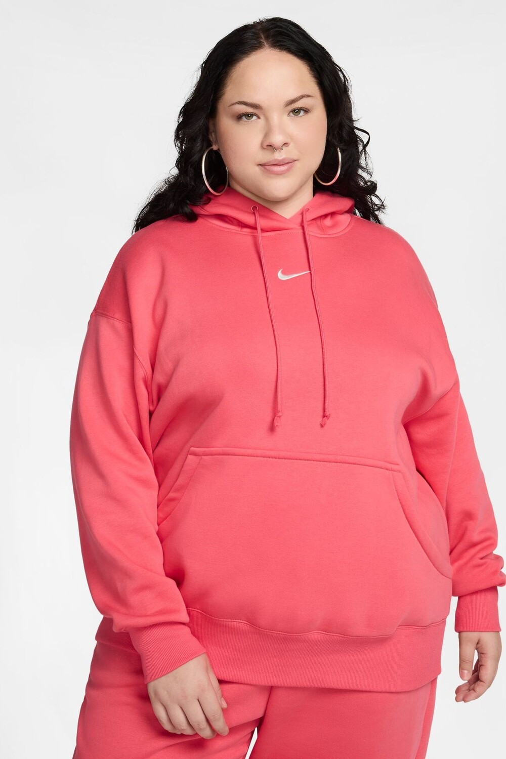 

Curve sportswear phoenix флисовый свитер оверсайз с капюшоном Nike, красный