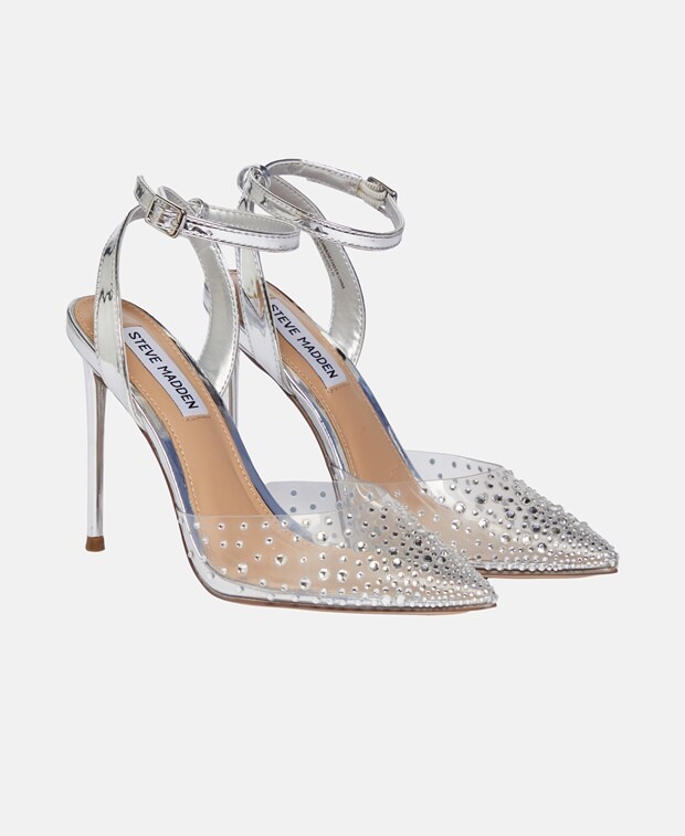 

Туфли с ремешком на щиколотке Steve Madden, серебряный