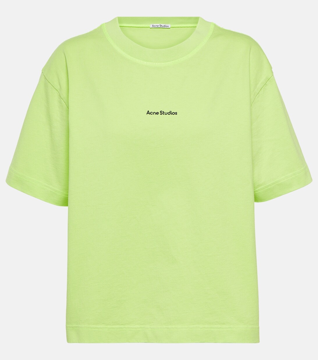 

Хлопковая футболка с логотипом ACNE STUDIOS, желтый
