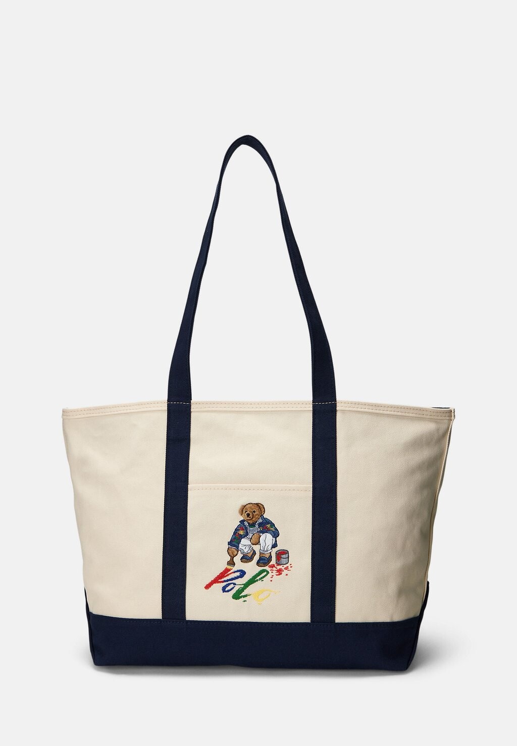 Сумка TOTE MEDIUM Polo Ralph Lauren, цвет newport navy/white