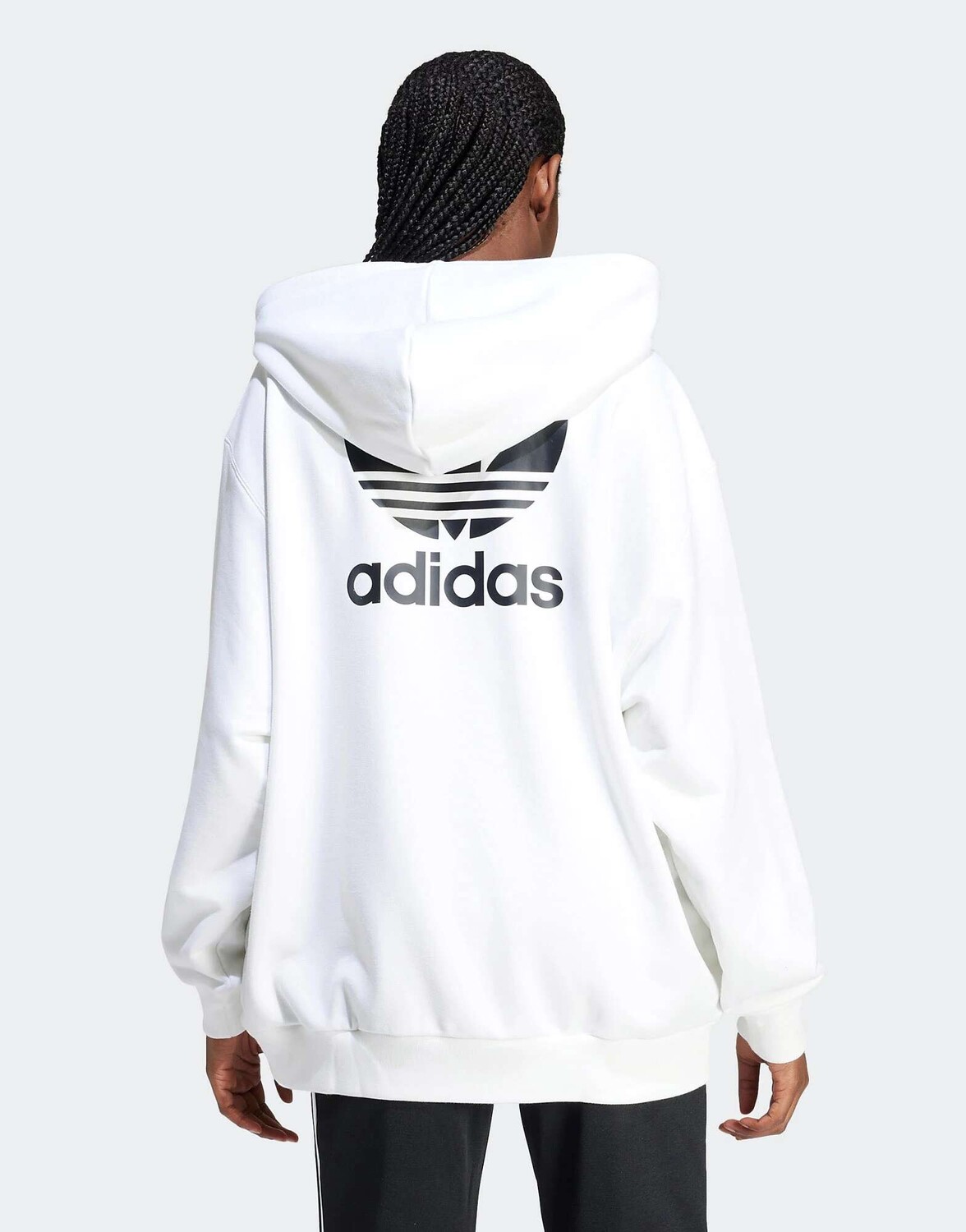 

Белая толстовка оверсайз adidas Trefoil adidas Originals, Белый