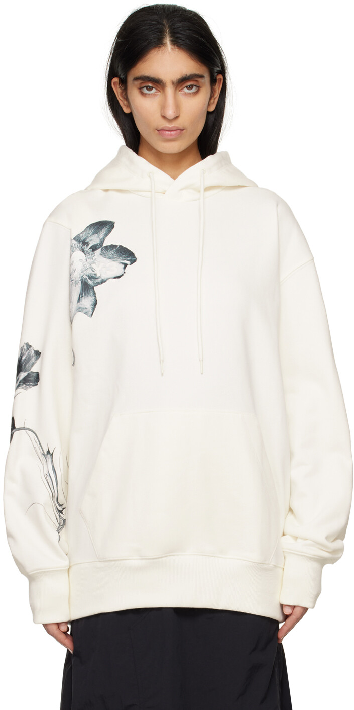 

Кремового цвета худи с графическим рисунком Y-3, цвет Off white