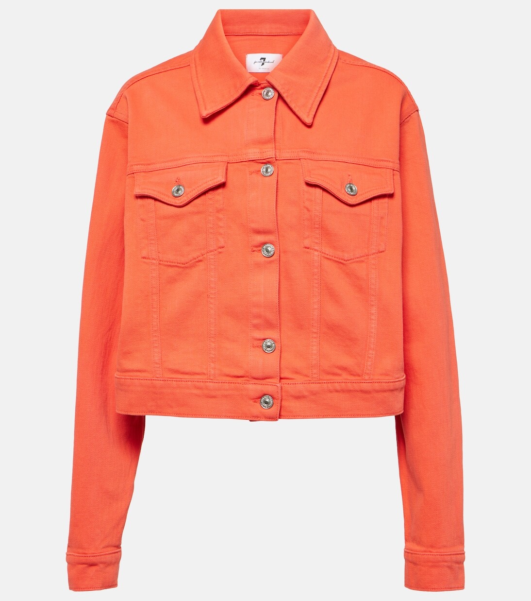 

Джинсовая куртка оверсайз Nellie 7 For All Mankind, красный