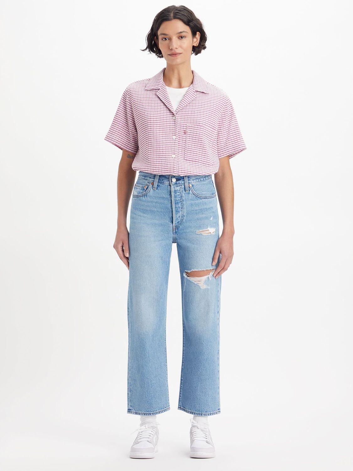 

Укороченные джинсы Levi's Ribcage, Z5993, средний индиго