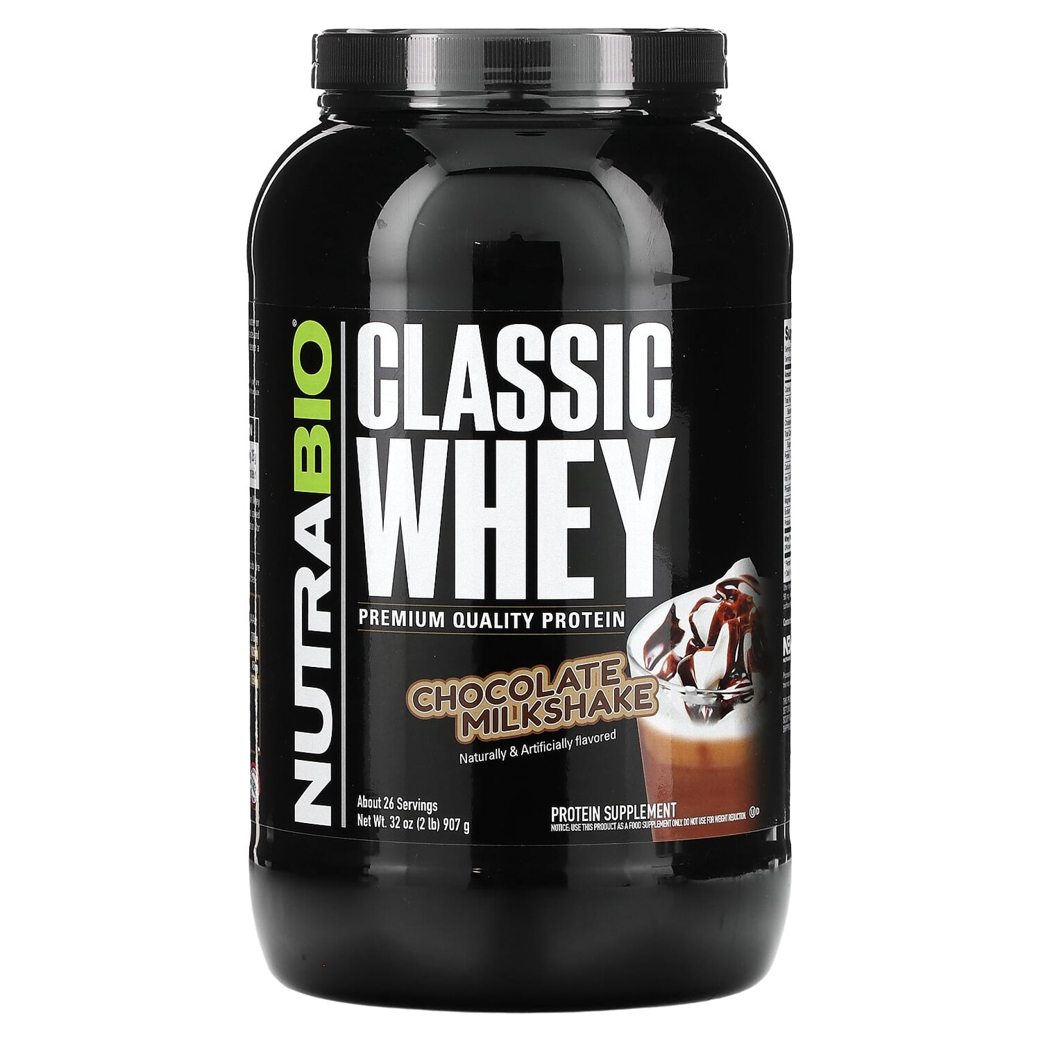 

Classic Whey Protein, шоколадный молочный коктейль, 907 г (2 фунта), NutraBio