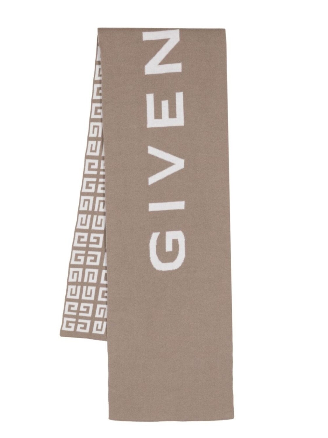 

Двусторонний шарф с логотипом Givenchy, коричневый