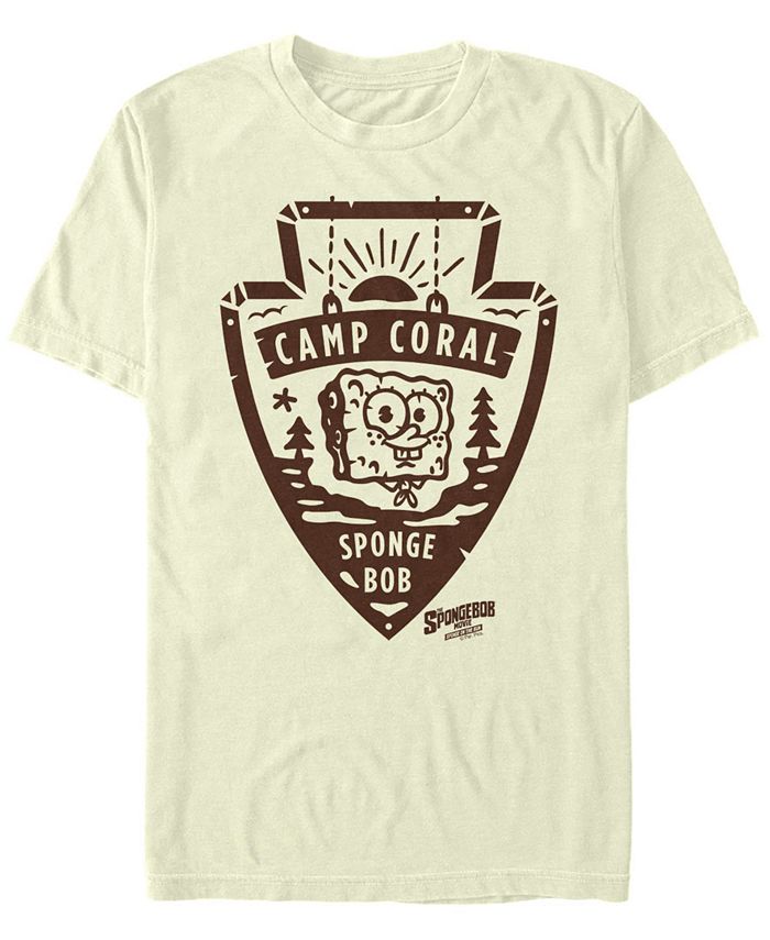 Мужская футболка Camp с нашивкой «Губка Боб» Fifth Sun, тан/бежевый цена и фото