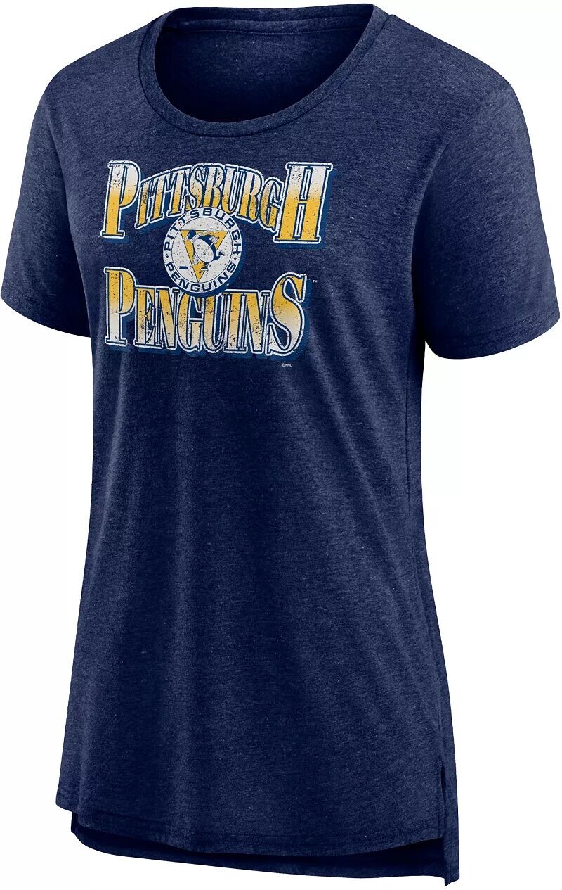 

Женская темно-синяя футболка НХЛ Pittsburgh Penguins Vintage Tri-Blend