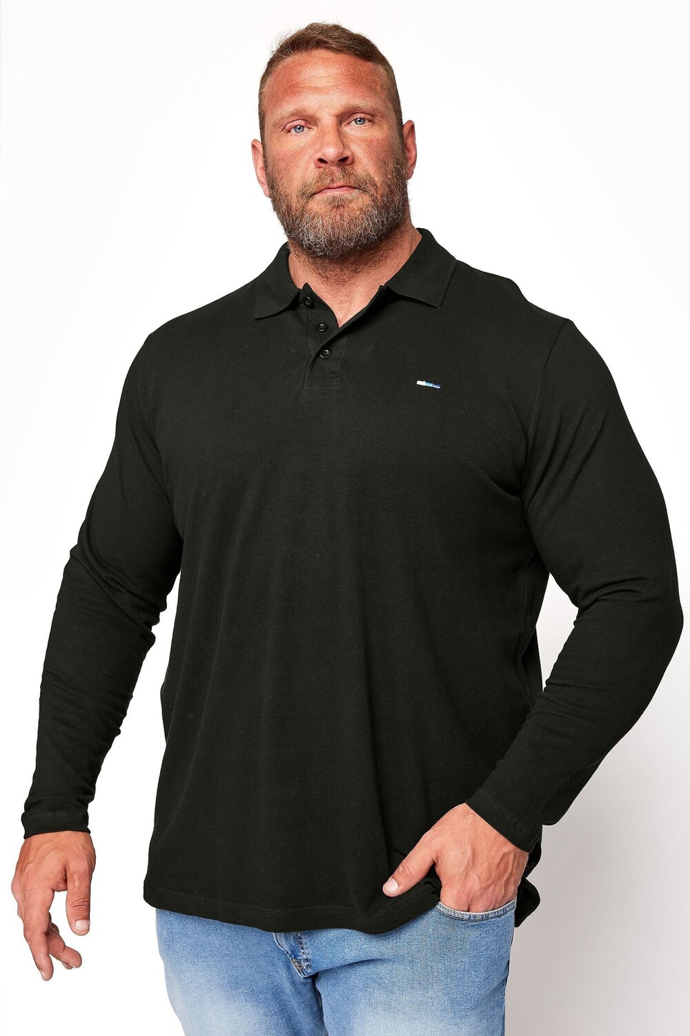 

Рубашка-поло с длинными рукавами Badrhino Big & Tall Essential BadRhino Big & Tall, черный